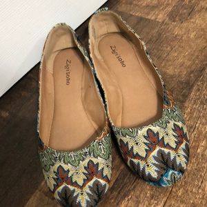 Fun fall pattern flats